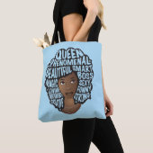 Aanmoedigende Zwarte Vrouwen, Natuurlijk Haar, Bla Tote Bag (Dichtbij)