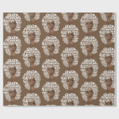 Aanmoedigende Zwarte Vrouwen, Natuurlijke Haarscho Cadeaupapier (Vlak)