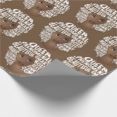 Aanmoedigende Zwarte Vrouwen, Natuurlijke Haarscho Cadeaupapier (Hoek)