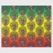 Aanmoedigende Zwarte Vrouwen, Rood Goud Groen Cadeaupapier (Vlak)