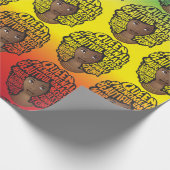 Aanmoedigende Zwarte Vrouwen, Rood Goud Groen Cadeaupapier (Hoek)