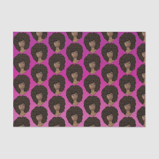 Aanmoedigende zwarte vrouwen, roze magenta tissuepapier (Voorkant)