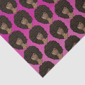 Aanmoedigende zwarte vrouwen, roze magenta tissuepapier (Detail)