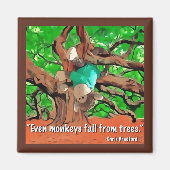 Aanmoediging aap citaat Magnet (Voorkant)