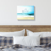 Aanmoediging Adem gewoon aan het strand Canvas Afdruk (Insitu (Slaapkamer))