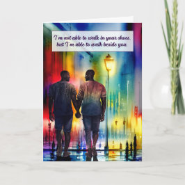 Aanmoediging Afro-Amerikaanse Gay Mannen Regenboog Kaart