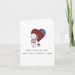 Aanmoediging alleen maar omdat schattig wenskaart kaart