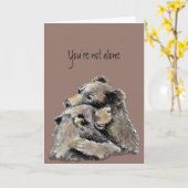 Aanmoediging, Beterschap, Kanker, Verlies Beerknuf Kaart (Gele Bloem)