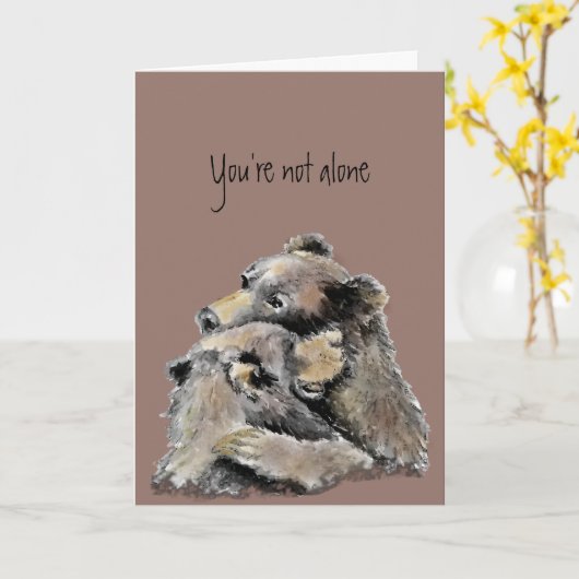 Aanmoediging, Beterschap, Kanker, Verlies Beerknuf Kaart (Gele Bloem)