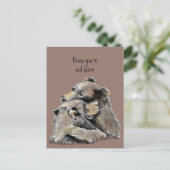 Aanmoediging, Beterschap, Kanker, Verlies Berenknu Briefkaart (Staand voorkant)