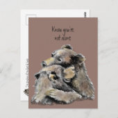 Aanmoediging, Beterschap, Kanker, Verlies Berenknu Briefkaart (Voorkant / Achterkant)