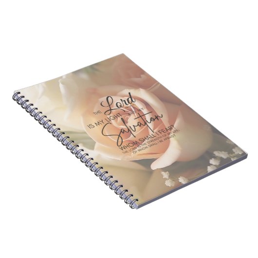 Aanmoediging Bijbel Verse Psalm 27:1 Notitieboek (Rechterzijde)