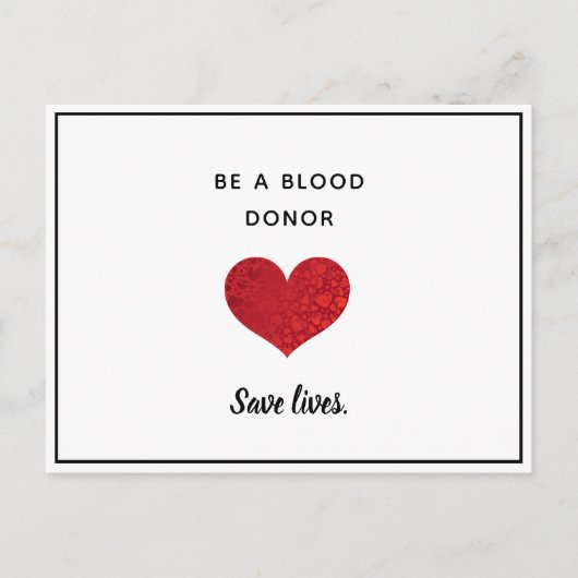 Aanmoediging bloeddonoren - Briefkaart (Voorkant)