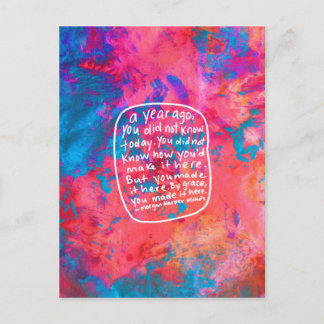 Aanmoediging briefkaart citaat abstract kunstroze