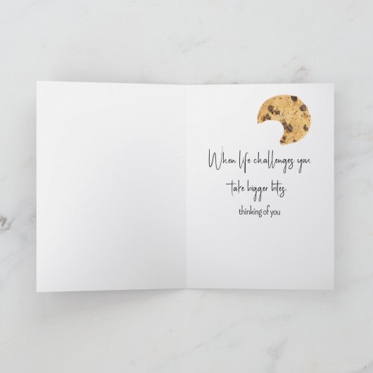 Aanmoediging Chocolade Chip Cookies Kaart (Binnen)