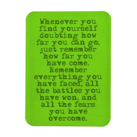 AANMOEDIGING CITEERT HOE VER JE BENT GEKOMEN MET M MAGNEET (Verticaal)