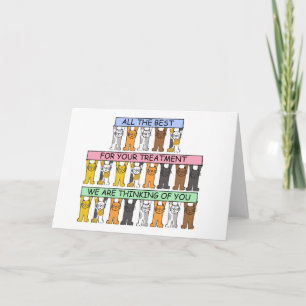 Aanmoediging door behandeling Cartoon katten Kaart