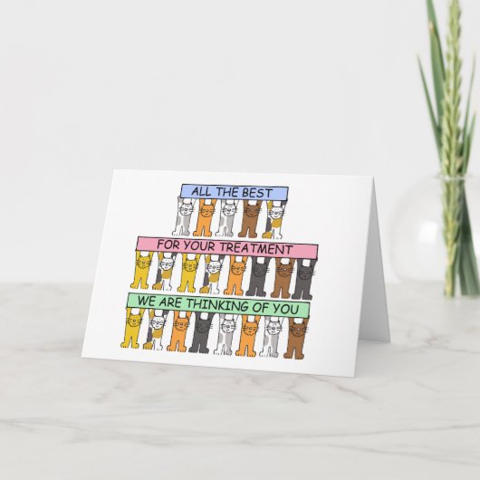 Aanmoediging door behandeling Cartoon katten Kaart (Voorkant)