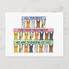 Aanmoediging door Cartoon katten te behandelen Briefkaart