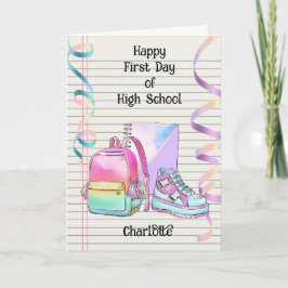 Aanmoediging eerste schooldag kaart