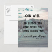 Aanmoediging en Comfort Bijbel Verse met Quote Briefkaart (Voorkant / Achterkant)