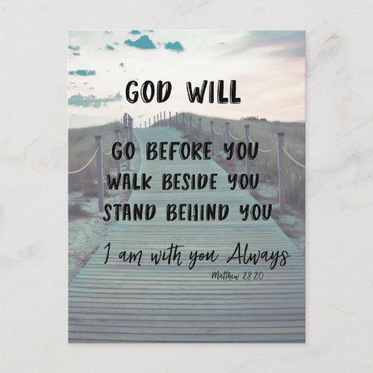 Aanmoediging en Comfort Bijbel Verse met Quote Briefkaart (Voorkant)