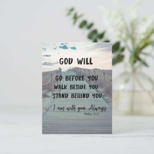 Aanmoediging en Comfort Bijbel Verse met Quote Briefkaart (Staand voorkant)