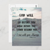 Aanmoediging en Comfort Bijbel Verse met Quote Briefkaart (Voorkant / Achterkant)