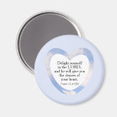 Aanmoediging en gebruik van lichtblauwe Bijbelverg Magneet (Voorkant / Achterkant)