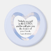 Aanmoediging en gebruik van lichtblauwe Bijbelverg Magneet (Voorkant)