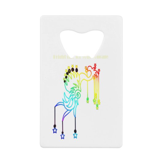 Aanmoediging en prestatie creditkaart flessenopener (Voorkant)