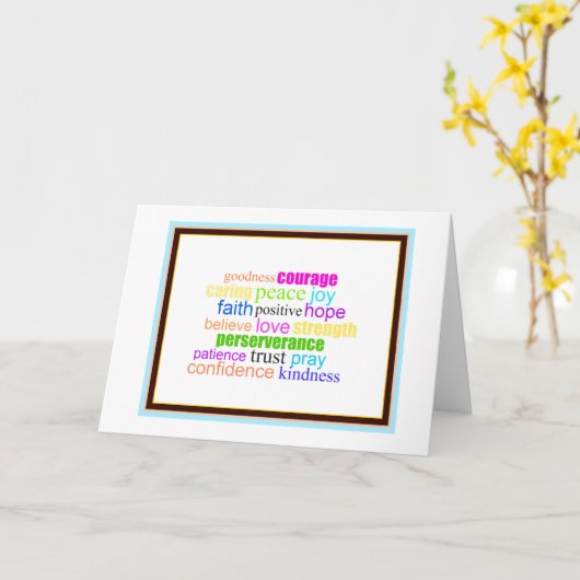 Aanmoediging en zegeling kaart (Gele Bloem)