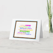 Aanmoediging en zegeling kaart (Voorkant)