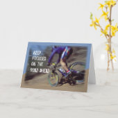 Aanmoediging Focus Man Verjaardagsmountainbike Kaart (Gele Bloem)
