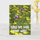 Aanmoediging - Funny Thistles Kaart (Gele Bloem)