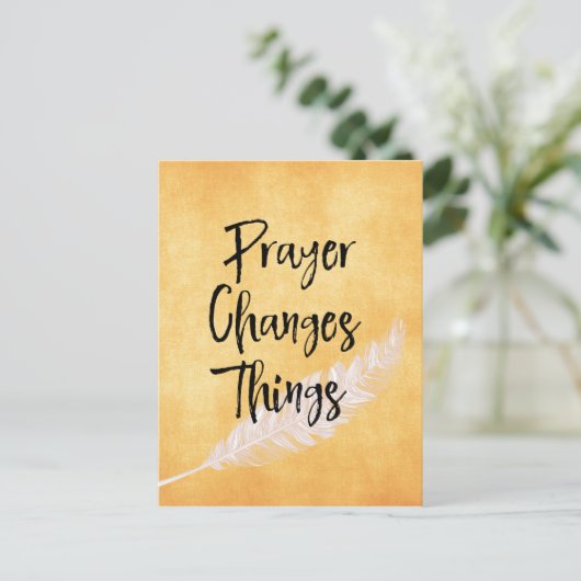 Aanmoediging: Gebed verandert de dingen Briefkaart (Staand voorkant)