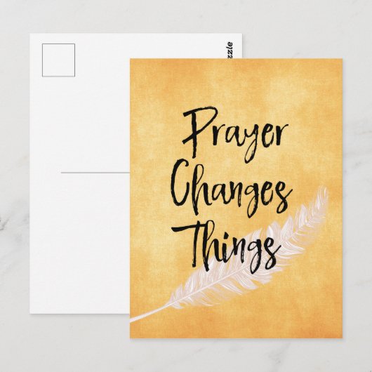 Aanmoediging: Gebed verandert de dingen Briefkaart (Voorkant / Achterkant)