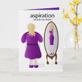 Aanmoediging Gewichtsverlies Reis Vrouw in Spiegel Kaart (Gele Bloem)