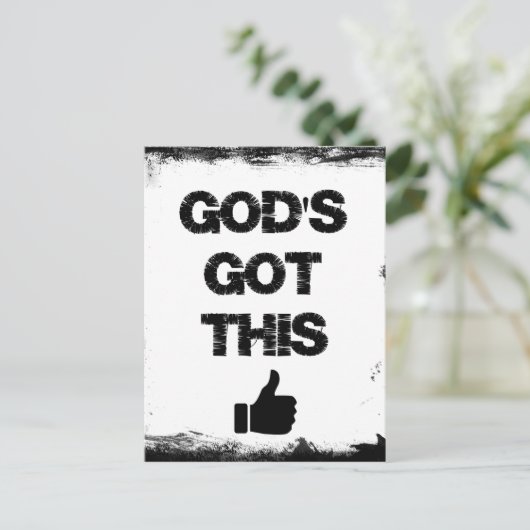 Aanmoediging: God heeft dit Briefkaart (Staand voorkant)