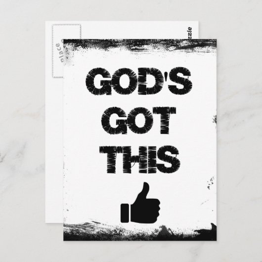 Aanmoediging: God heeft dit Briefkaart (Voorkant / Achterkant)