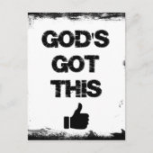 Aanmoediging: God heeft dit Briefkaart (Voorkant)