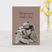 Aanmoediging, goed doen, kanker, verlies van Beer Kaart (Gele Bloem)