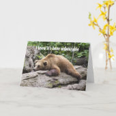 Aanmoediging/Goed gedaan Beer Dier Kaart (Gele Bloem)