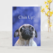 Aanmoediging hangen in China Up Pug Dog Kaart (Gele Bloem)