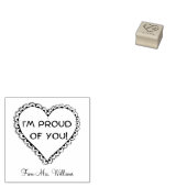 Aanmoediging, hartvormig leraar rubberstempel (Gestempeld)