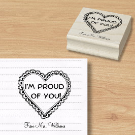 Aanmoediging, hartvormig leraar rubberstempel