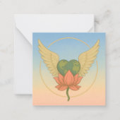 Aanmoediging: het hart kent platte noot Kaart Notitiekaartje (Voorkant)