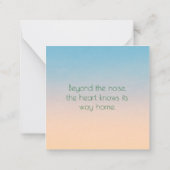 Aanmoediging: het hart kent platte noot Kaart Notitiekaartje (Achterkant)