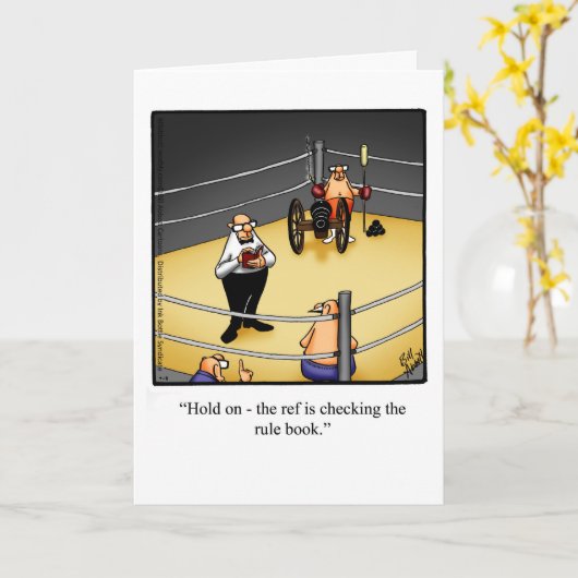 Aanmoediging Humor Wenskaart Kaart (Gele Bloem)