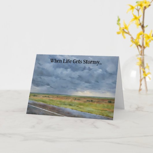 Aanmoediging in Stormen Verzenden Liefde Kaart (Gele Bloem)